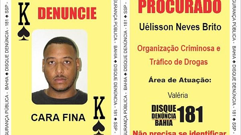 Uélisson Neves Brito, o Cara Fina, morre em operação policial em Valéria, Salvador.