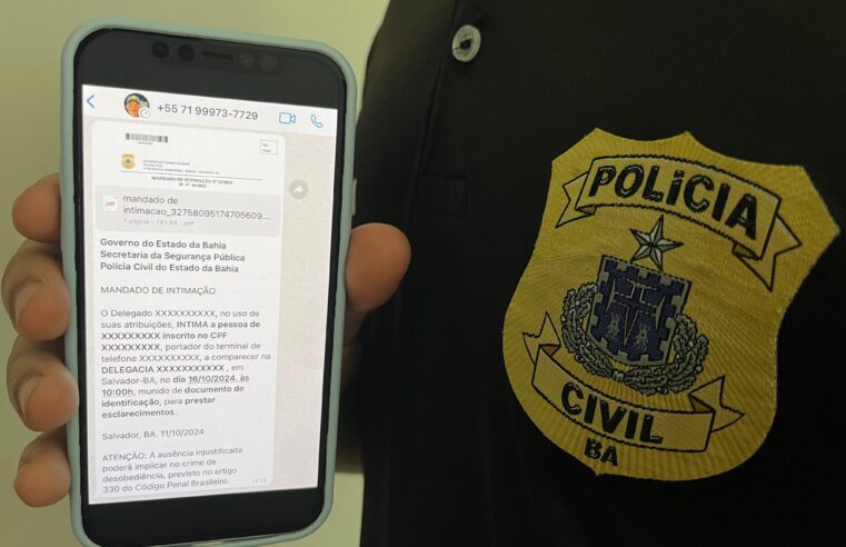 Polícia Civil amplia atendimento e passa a enviar intimações via WhatsApp