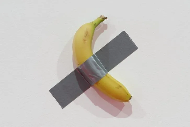 Comedian: A Obra com uma banana colada na com durex vai a leilão por mais de 1 milhão