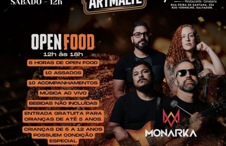 Artmalte promove churrascada com seis horas de open food e música ao vivo no Rio Vermelho