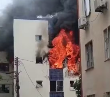 Incêndio após vazamento de gás deixa feridos e mobiliza bombeiros no bairro do Stiep, em Salvador